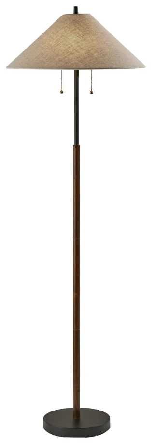 Adesso® Palmer Black Floor Lamp-0
