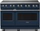 Viking® 5 Series 48" Slate Blue Pro Style Induction Range with Polished Chrome Trim-0