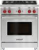 Wolf® 30" Stainless Steel Pro Style Natural Gas Range-0