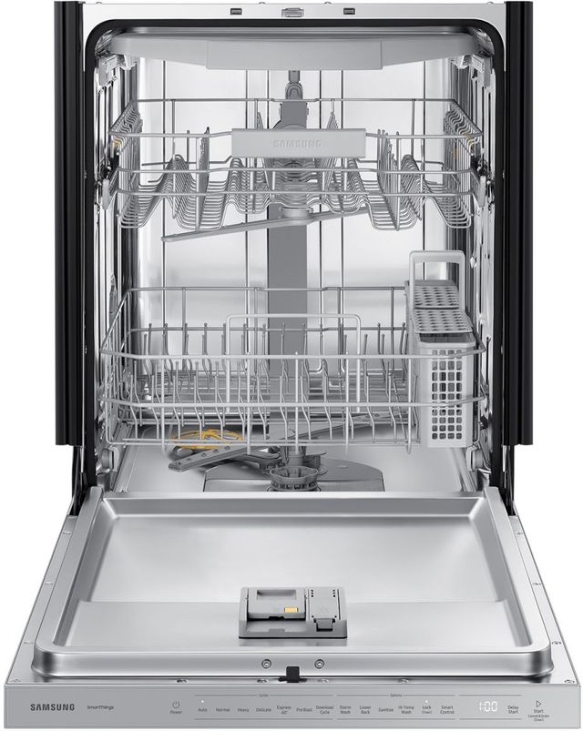 Samsung Bespoke 24" White Glass Top Control Built-In Dishwasher-1