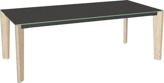 Amisco Customizable Fabiola 84" Rectangular Dining Table with 0.5" Startstone on Glass Top-0
