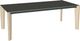 Amisco Customizable Fabiola 84" Rectangular Dining Table with 0.5" Startstone on Glass Top-0
