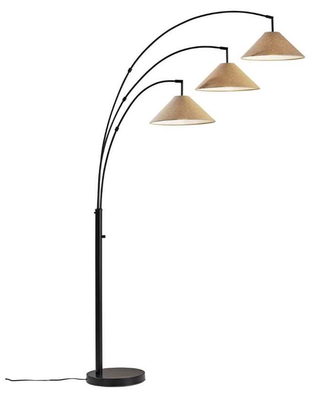 Adesso® Braxton Dark Bronze 3-Arm Arc Floor Lamp-0