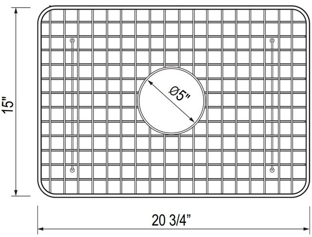 Rohl® Stainless Steel Wire Sink Grid for MS2418 Kitchen Sink-1