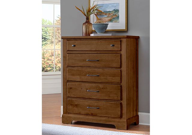 Clearance Vaughan-Bassett Artisan & Post Collection Cool Rustic Amber 5 Drawer Chest-3