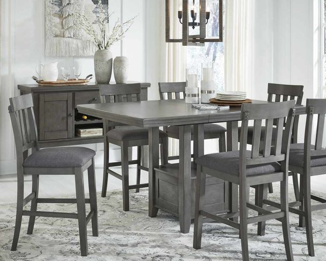 Signature Design by Ashley® Hallanden Antiqued Gray Counter Dining Table-5