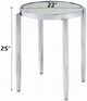 ACME Furniture Abbe Glass End Table with Chrome Base-2