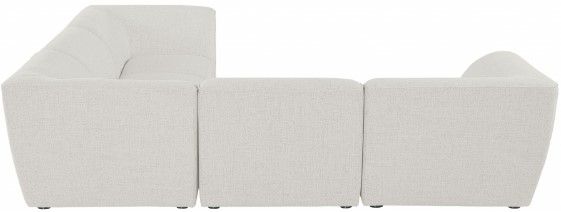 Meridian Furniture Miramar 5-Piece Cream Upholstered Modular Sectional-1