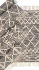 Giftcraft 4-Piece Black/Cream Assorted Cotton Rug with Fringe Set-1