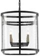 Currey & Company Argand Antique Black Oval Chandelier-2
