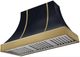 AGA Cascade 48" Gloss Black Wall Mounted Range Hood  with Antique Brass Trim-0