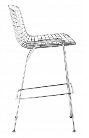 Zuo® Modern Wire Chrome Bar Chair-1