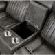 Homelegance® Centeroak Brownish Gray Reclining Loveseat with Console-4