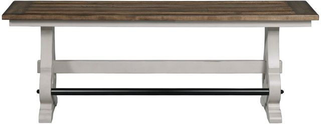 Intercon Drake French Oak/Rustic Gray 68" Backless Counter Bench-2