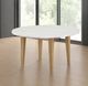 New Classic® Home Furnishings Essence White Marble Round Table Top with Natural Base-1