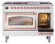 Ilve® Nostalgie II Noblesse 48'' Custom RAL Color Pro Style Dual Fuel Range with Copper Trim-4