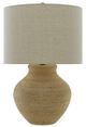 Currey & Company Hensen Natural/Satin Black Table Lamp-1