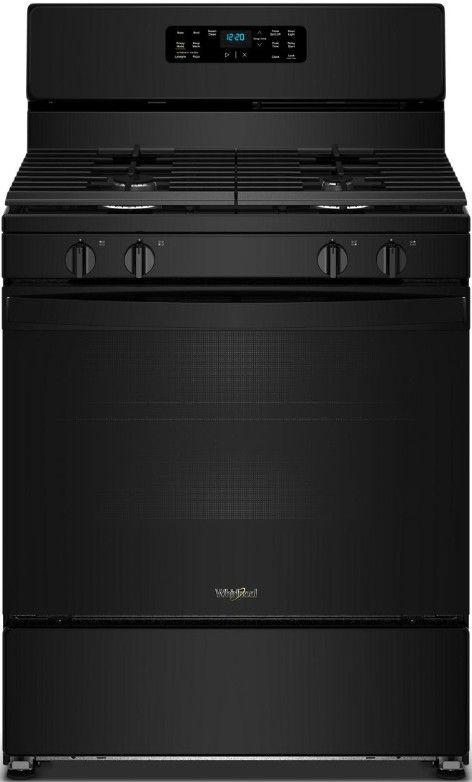 Whirlpool® 30” Black Freestanding Gas Range with Crispy Mode and Dishwasher Safe Grates-0