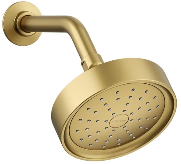 KOHLER® Purist® Vibrant Brushed Moderne Brass 1.5 GPM Single-Function Showerhead-0
