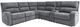 Parker House® Polaris 6-Piece Bizmark Gray Sectional-0