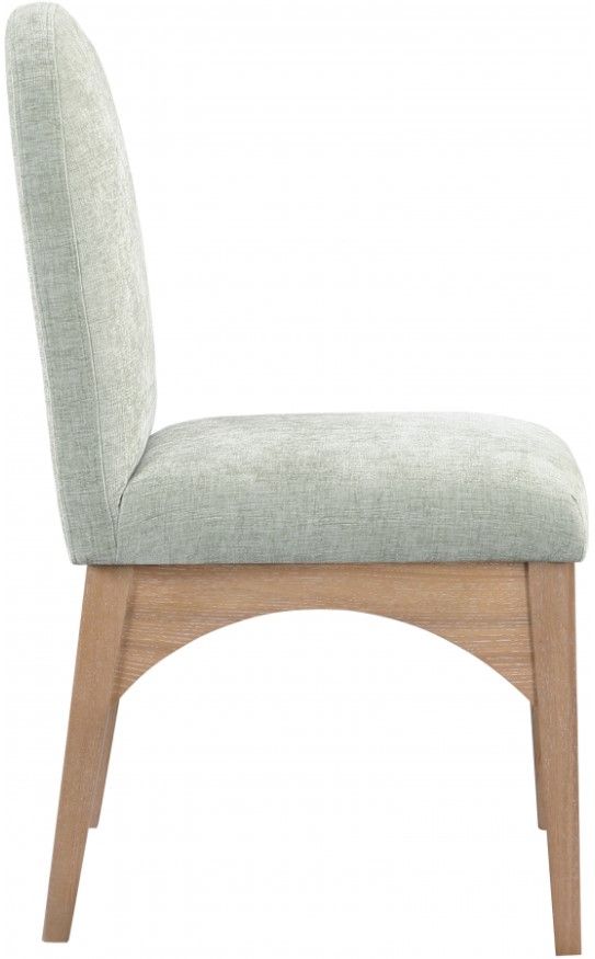 Meridian Furniture Waldorf Mint/Natural Chenille Upholstered Dining Chair-2
