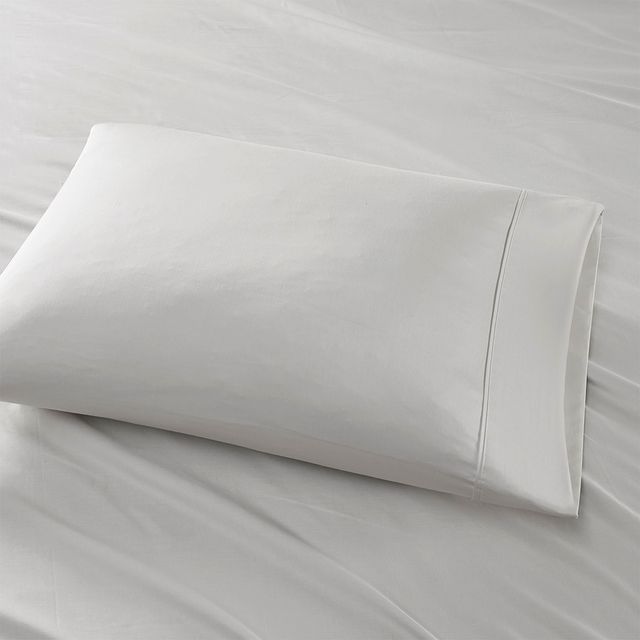 Olliix by Madison Park 525 Thread Count Light Gray Full Cotton Rich Sheet Set-2