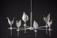 Currey & Company Peace Lily Gesso White/Silver Leaf Chandelier-1