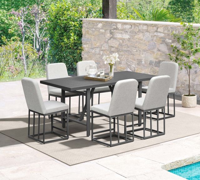 Intercon Navarro 7-Piece Mocha Aluminum/Fabric Outdoor Counter Height Dining Set-1