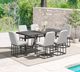 Intercon Navarro 7-Piece Mocha Aluminum/Fabric Outdoor Counter Height Dining Set-1