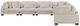 Homelegance® Traverse 6-Piece Beige Modular Sectional-2