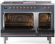 Ilve® Nostalgie II Series 48" Blue Grey Pro Style Dual Fuel Range-1