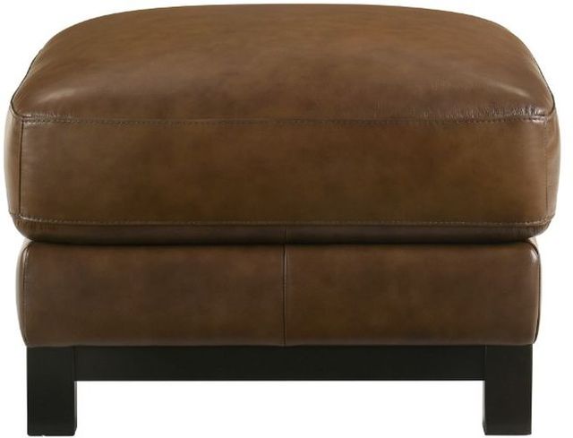New Classic® Home Furnishings Sayer Leather Brown Ottoman-2