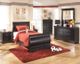 Signature Design by Ashley® Huey Vineyard 6-Piece Black Full Youth Sleigh Bed Set-5