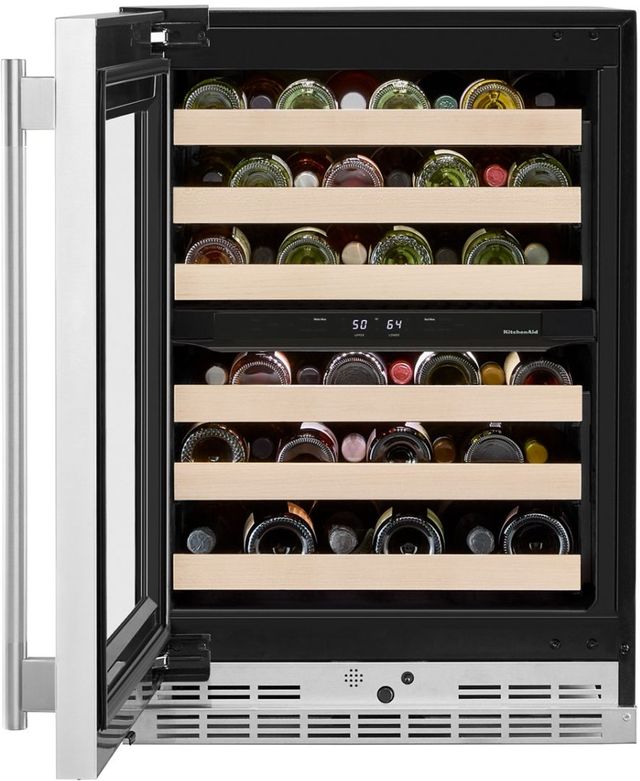 KitchenAid® 24" PrintShield™ Stainless Steel Wine Cooler -3