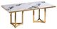 VIG Furniture Modrest Loomis Gold/White Dining Table-0