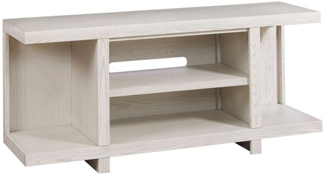 aspenhome® Latitude Brushed White 55" Open Fireplace Console-3