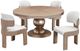 Michael Amini® West Kensington Sea Salt Caramel Round Dining Table-1