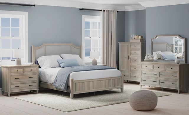 Mavin Customizable South Port Queen Upholstered Panel Bed with Low Footboard-1