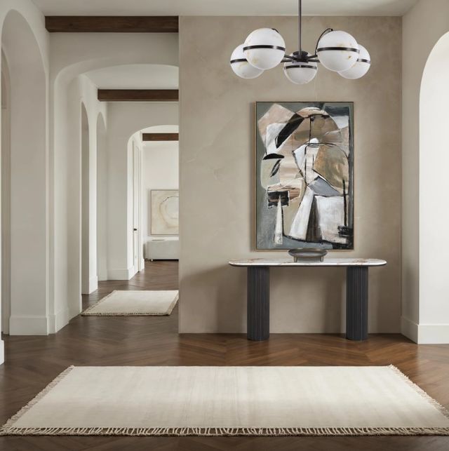 Renwil® Alessio Natural Console Table with Walnut Base-1