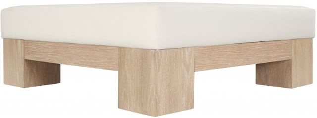 Meridian Furniture Charleville Cream/Natural Vegan Leather Coffee Table-2