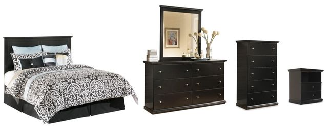 Signature Design by Ashley® Maribel 5-Piece Black Queen/Full Panel Bed Set-0