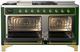 Ilve® Majestic III 60" Emerald Green Pro Style Dual Fuel Liquid Propane Range with French Top and Brass Trim-1