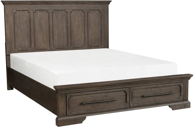 Homelegance® Toulan Distressed Dark Oak Queen Platform Bed-0