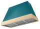 AGA Euclid 48" Salcombe Blue Wall Mounted Range Hood  with Polished Brass Trim-0