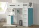 ACME Furniture Nerice Teal/White Twin Youth Loft Bed with Desk and Wardrobe-2