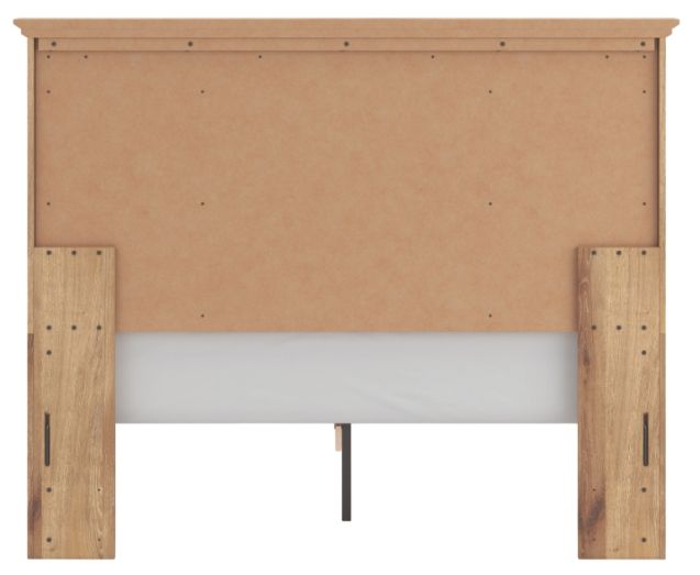 Signature Design by Ashley® Fenderport Tan 68" Queen Panel Storage Bed-4