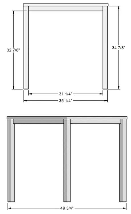 Amisco Customizable Carbon Counter Height Dining Table-1