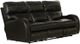 Catnapper® Angelo Black Leather Power Lay Flat Reclining Sofa with Power Adjustable Headrest-0