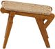 Dovetail Furniture Parley Natural Rattan/Wooden Outdoor Ottoman-3