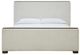 Signature Design by Ashley® Darimore Burnished Brown California King Upholstered Panel Bed-3